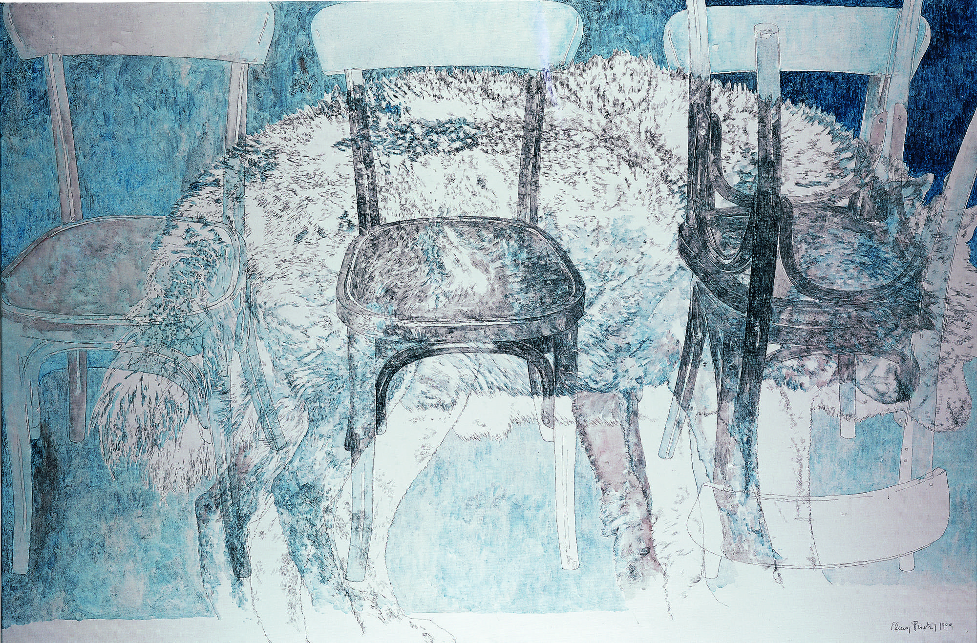 Elmar Peintner - ALTER WOLF UND VIER STÜHLE