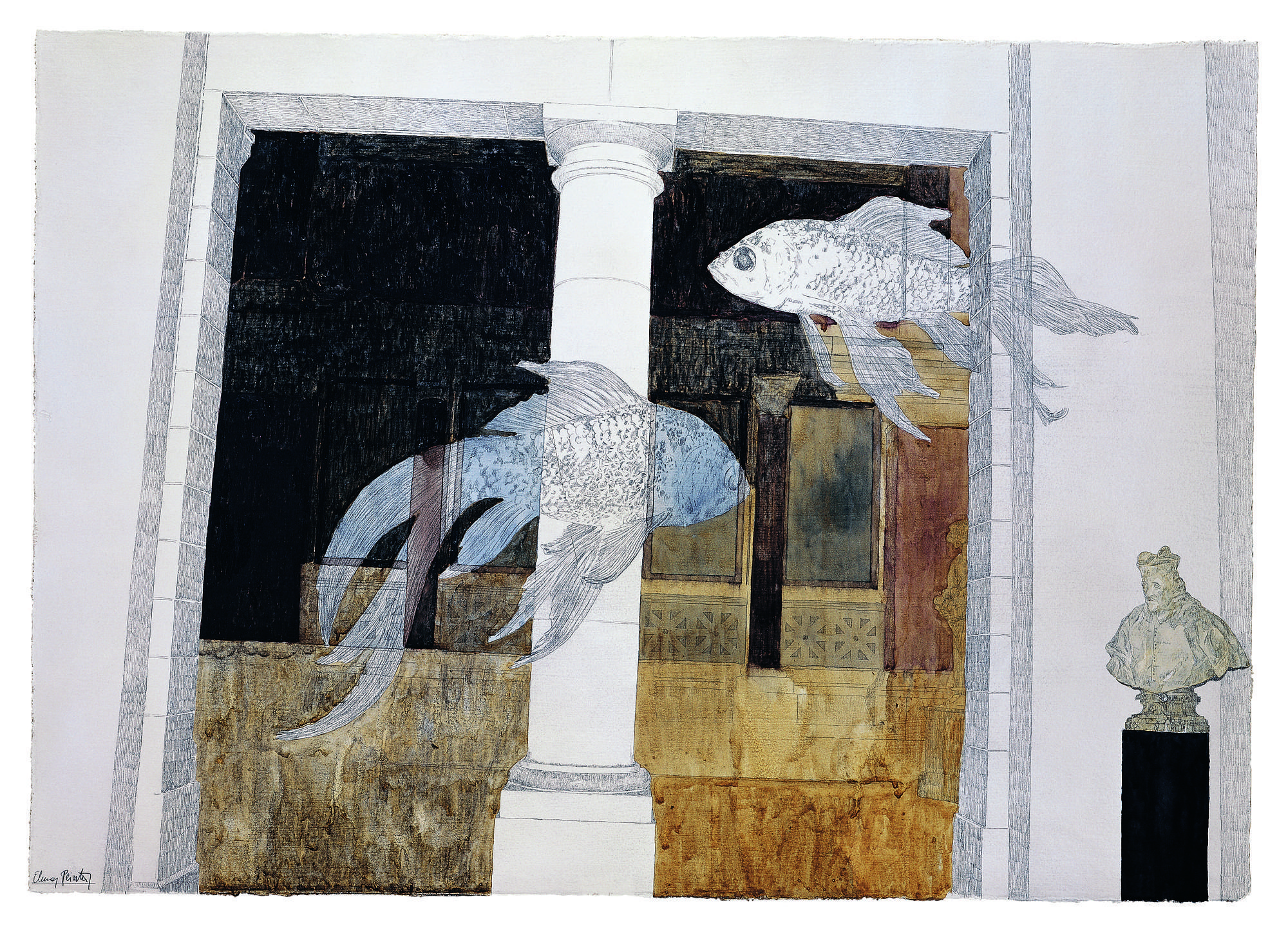 Elmar Peintner - FISCHE IM MUSEALEN RAUM